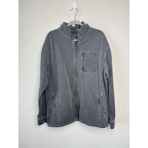 Ascend Jacket Men's XL Gray Fleece Lined Zip Up Overshirt Shacket Outdoor Hiking